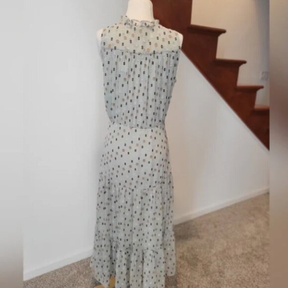 Current air LA dress Size S mint dotted ruffled sleeveless maxi - Picture 6 of 7